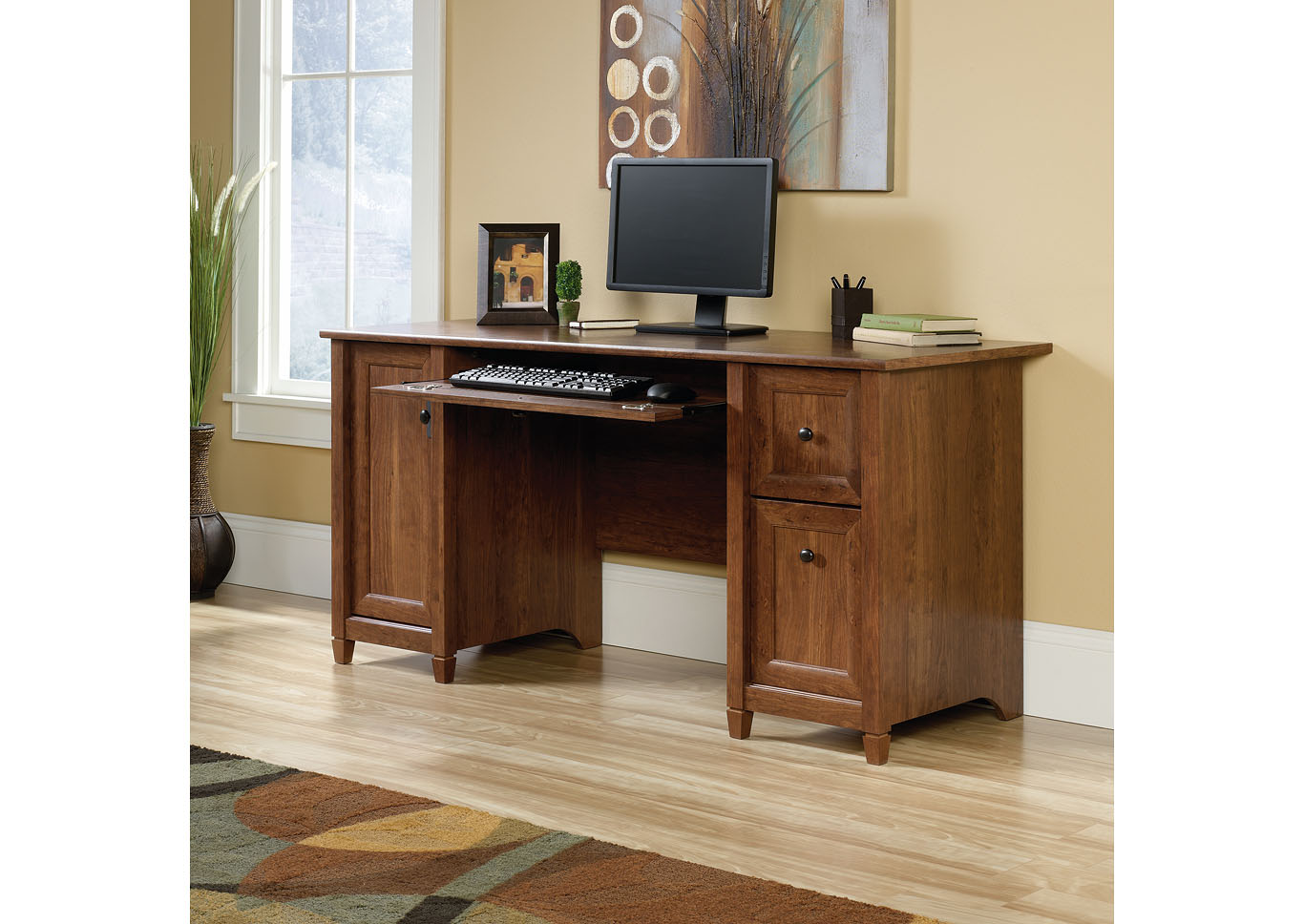 Edge Water Auburn Cherry Computer Desk,Sauder